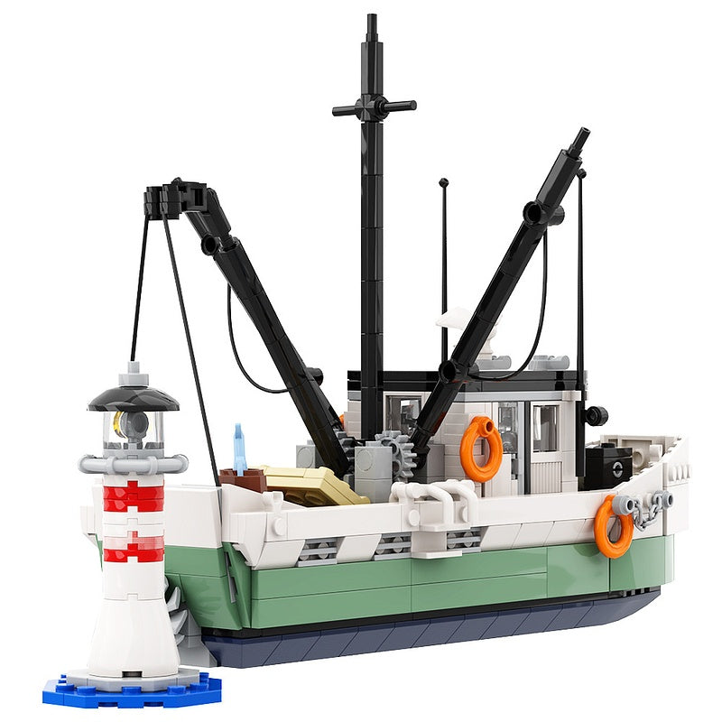 Cinematic Shrimping Boat Building Kit | LEGO-Compatible MOC - 2