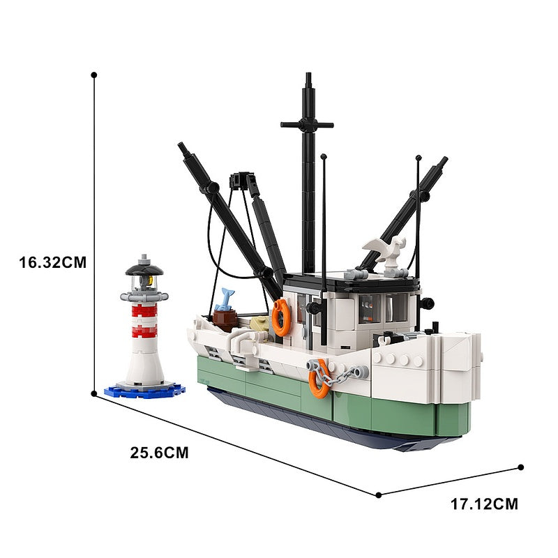 Cinematic Shrimping Boat Building Kit | LEGO-Compatible MOC - 8