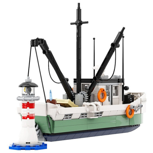 Cinematic Shrimping Boat MOC Building Kit Maritime Diorama Display Model - 2
