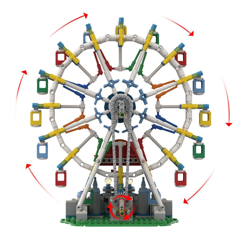 City Ferris Wheel Architecture MOC Building Kit | Amusement Park Model - 5