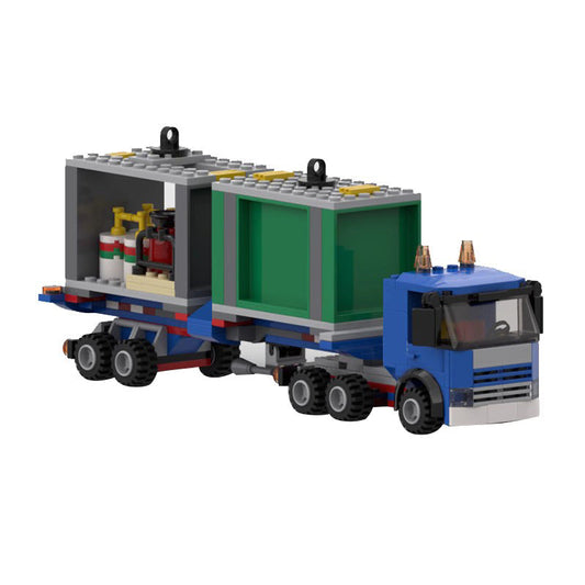 City Lines Truck & Trailer Building Kit | LEGO-Compatible MOC - 1