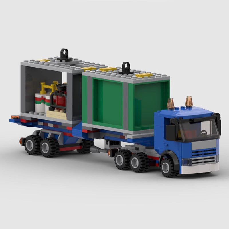 City Lines Truck & Trailer MOC Building Kit | Cargo Transport Vehicle - 5
