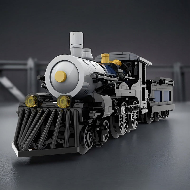 City Steam Train MOC Building Kit | Classic Locomotive Model - 4