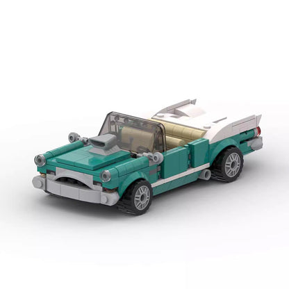 city vintage car building set | moc-65038 - 1