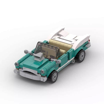City Vintage Car MOC Building Kit | Classic Sedan Vehicle Model - 3