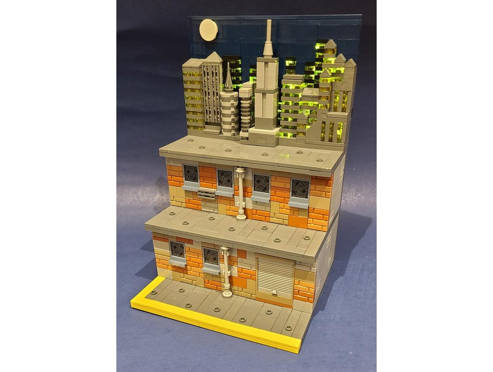Cityscape Night Alleyway Action Display Stand Building Kit | LEGO-Compatible MOC - 3