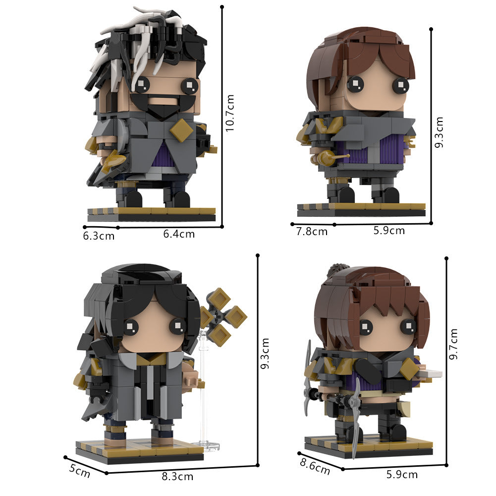 clair obscur expedition 33 protagonists brickheadz building kit | lego compatible moc - 3