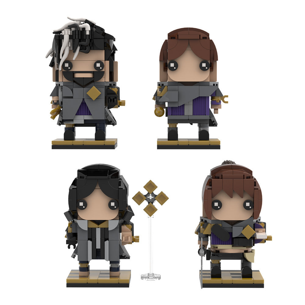 clair obscur expedition 33 protagonists brickheadz building kit | lego compatible moc - 5