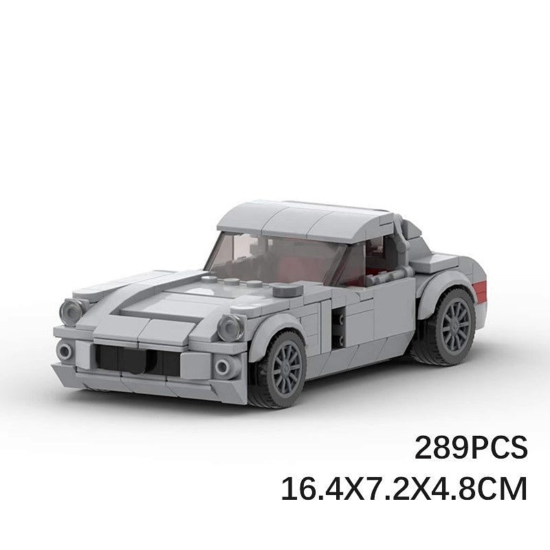 Classic 1950s Gullwing Racing Car MOC Building Kit | Vintage Vehicle Model - 6
