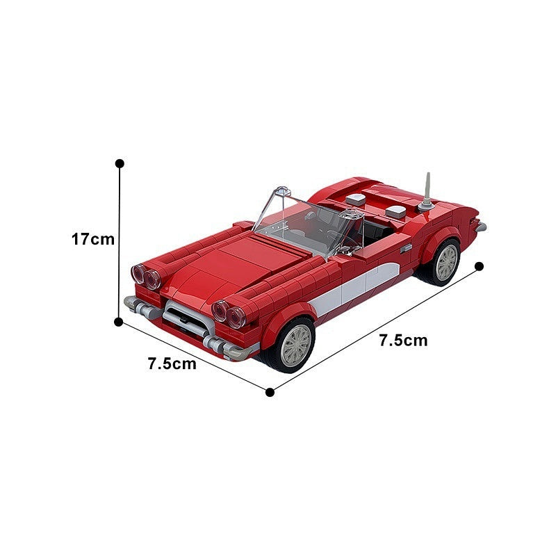 Classic 1950s Vintage Sports Car MOC Building Kit | Retro Vehicle Model - 2