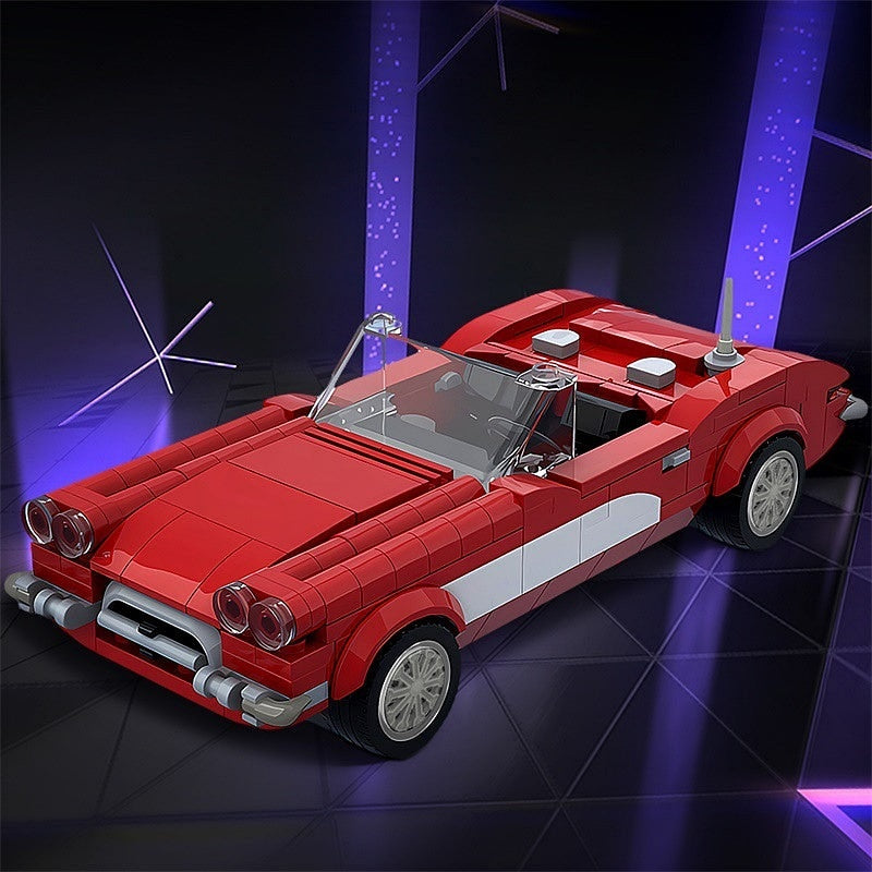Classic 1950s Vintage Sports Car MOC Building Kit | Retro Vehicle Model - 3