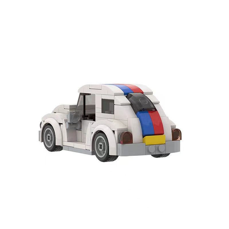 Classic 1960s Love Bug Car Building Kit | LEGO-Compatible MOC - 2