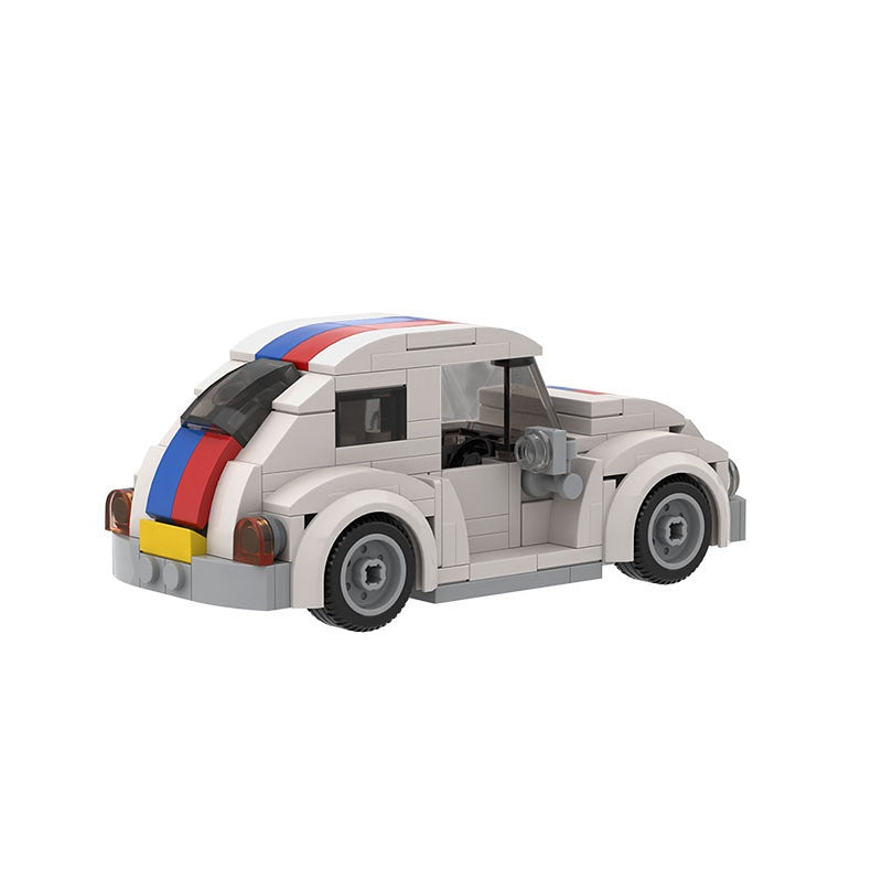 Classic 1960s Love Bug Car Building Kit | LEGO-Compatible MOC - 3
