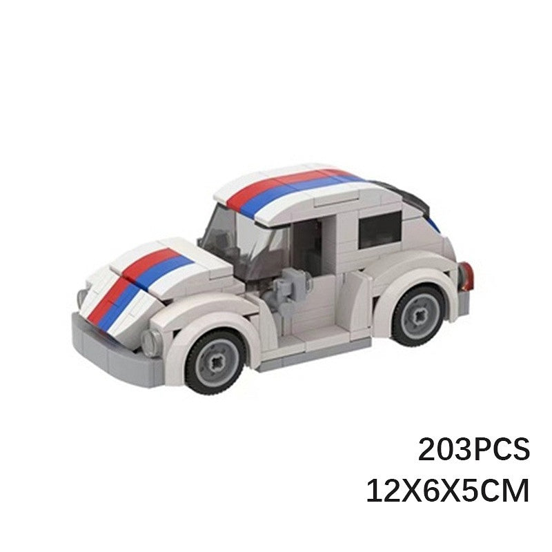 Classic 1960s Love Bug Car Building Kit | LEGO-Compatible MOC - 5