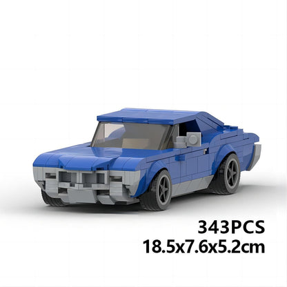 Classic 1960s Muscle Car Building Kit | LEGO-Compatible MOC - 6