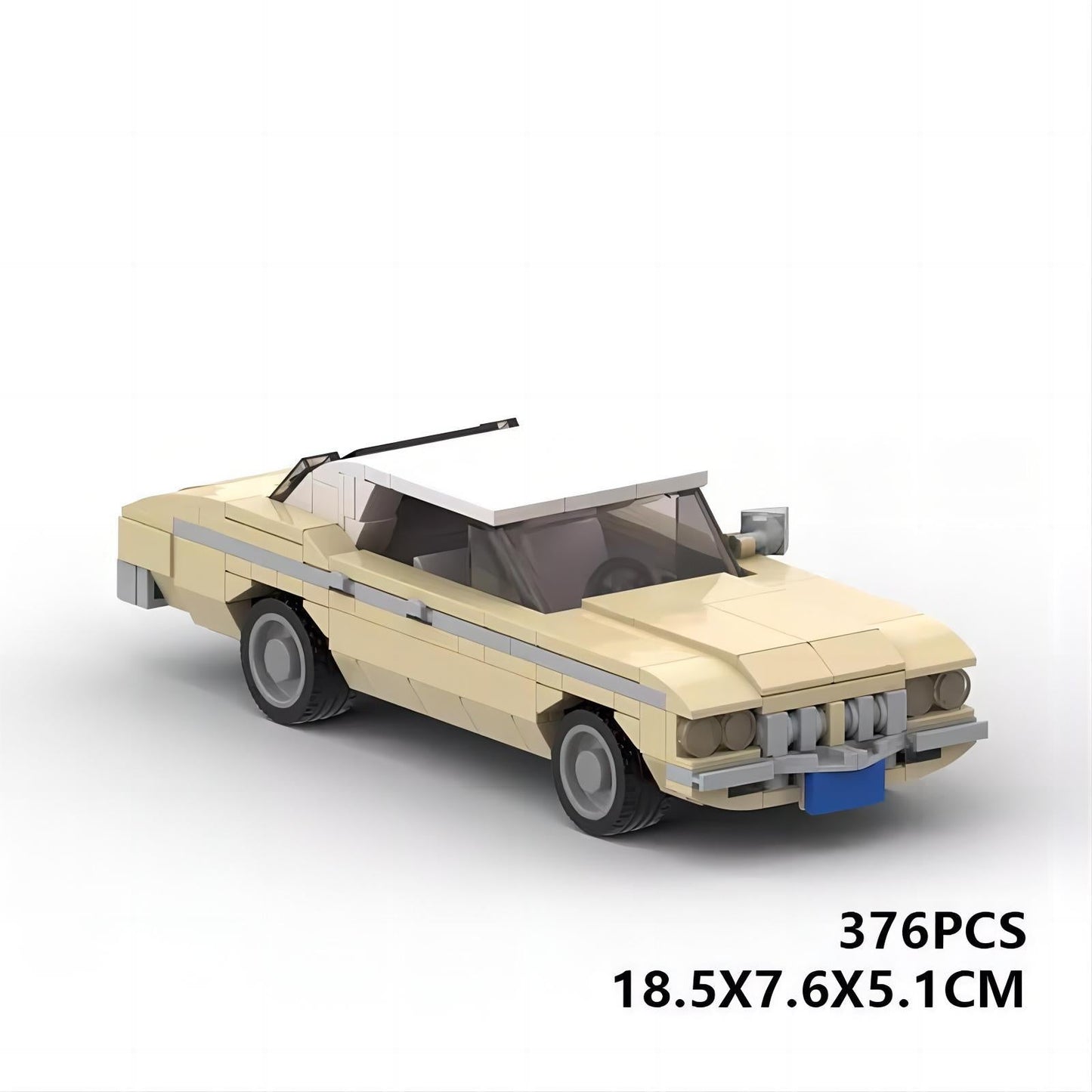 Classic 1970s American Sedan Building Kit | LEGO-Compatible MOC - 6
