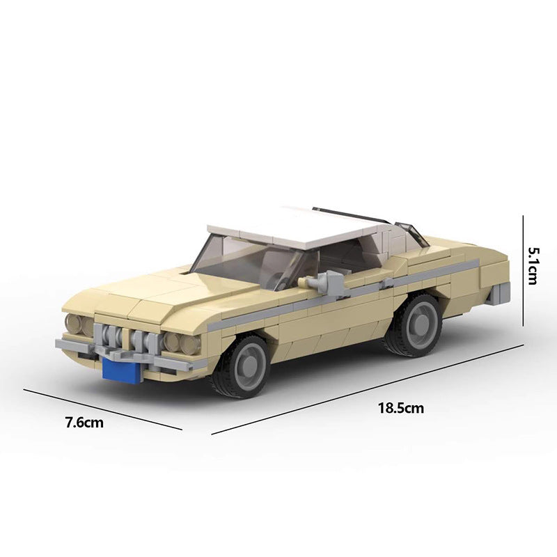 Classic 1970s American Sedan Building Kit | LEGO-Compatible MOC - 7