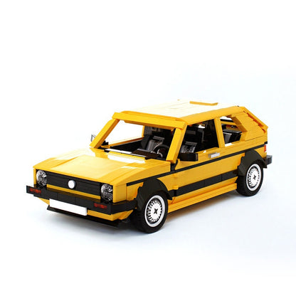 Classic 1983 German Hatchback MK1 Car Building Kit | 1:14 Scale LEGO-Compatible MOC - 2