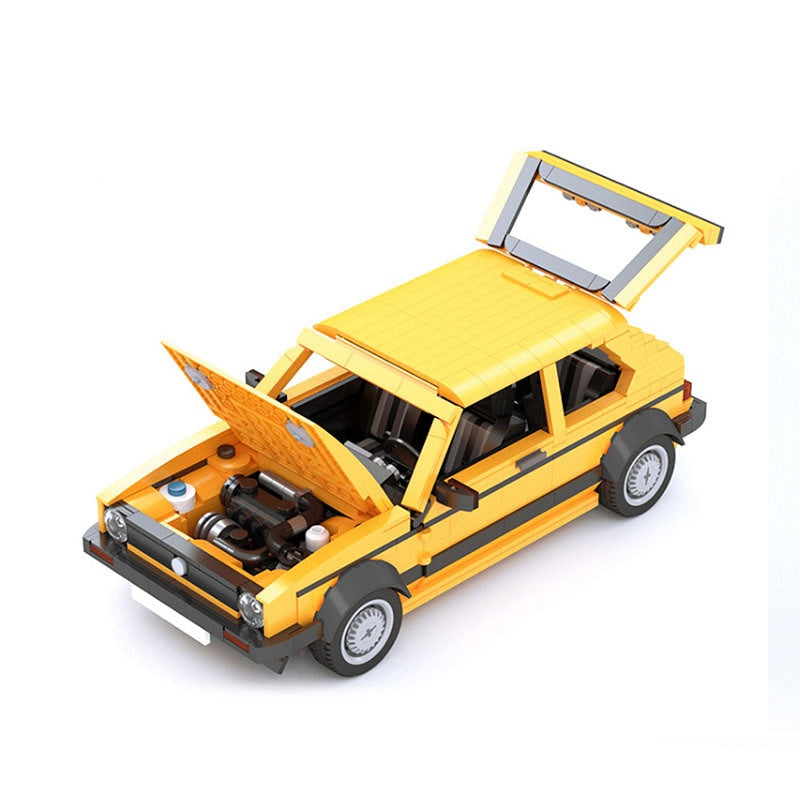 Classic 1983 German Hatchback MK1 Car Building Kit | 1:14 Scale LEGO-Compatible MOC - 4