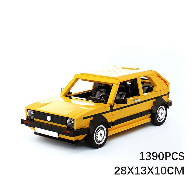 Classic 1983 German Hatchback MK1 Car Building Kit | 1:14 Scale LEGO-Compatible MOC - 5