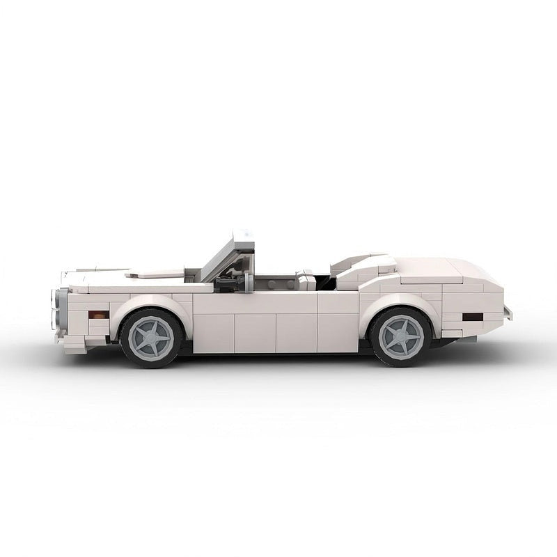 Classic American Muscle Convertible MOC Building Kit | 8-Wide Car Model - 3