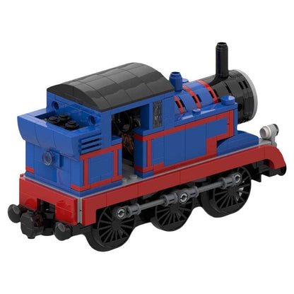 Classic Blue Tank Steam Locomotive MOC Building Kit - 5