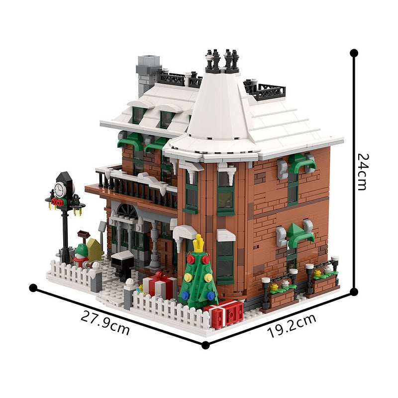 Classic Christmas Townhouse MOC Building Kit - 4