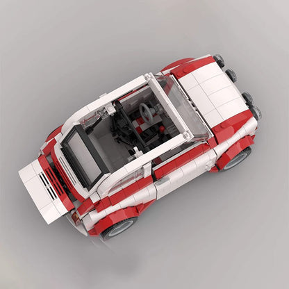 Classic Italian Mini Racing Car Building Kit | LEGO-Compatible MOC - 2