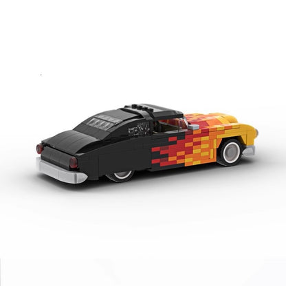 Classic Lead Sled Hot Rod Coupe Building Kit | LEGO-Compatible MOC - 2