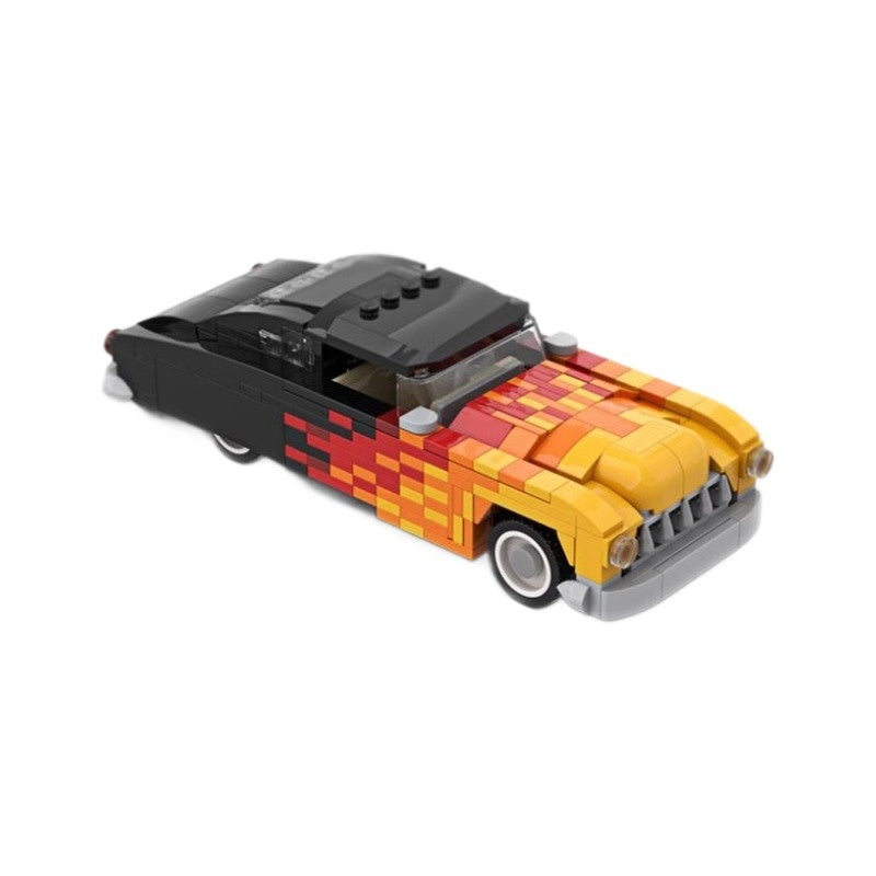 Classic Lead Sled Hot Rod Coupe Building Kit | LEGO-Compatible MOC - 5