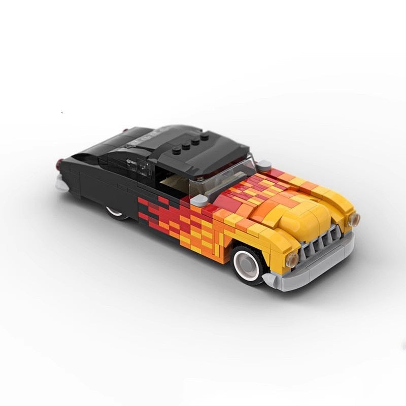 Classic Lead Sled Hot Rod Coupe MOC Building Kit | Vintage Vehicle Model - 3