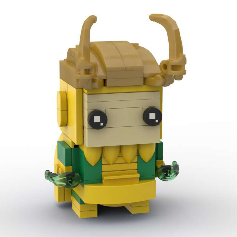 classic loki moc brickheadz building blocks set | compatible with lego - 2