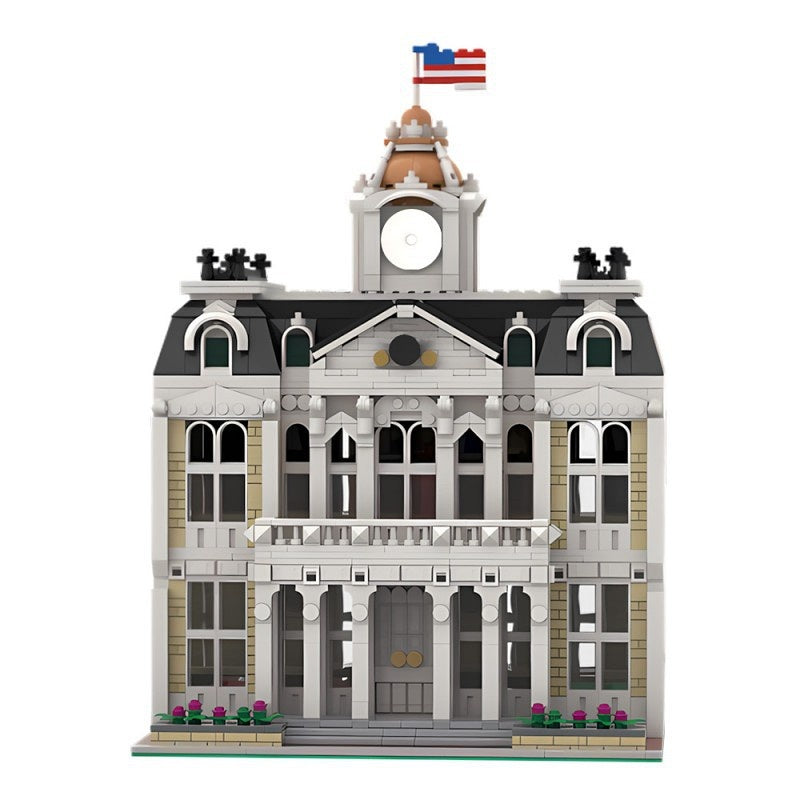 Classic Modular City Hall Building Kit | LEGO-Compatible MOC - 1