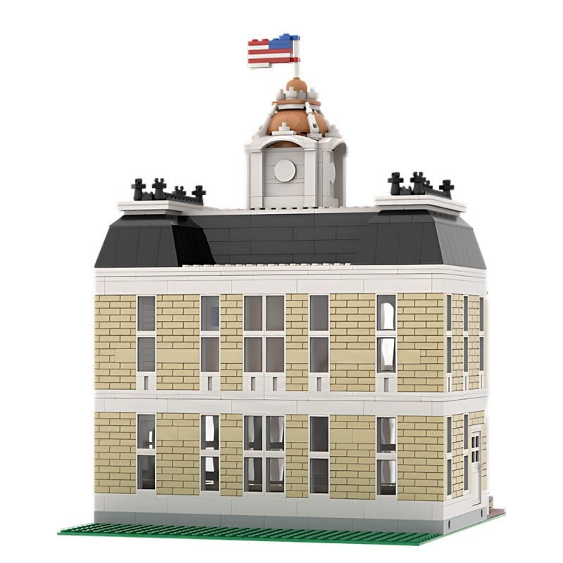 Classic Modular City Hall Building Kit | LEGO-Compatible MOC - 2