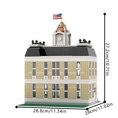 Classic Modular City Hall Building Kit | LEGO-Compatible MOC - 4