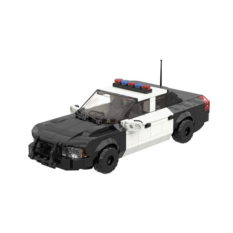 Classic Police Interceptor Sedan MOC Building Kit | LEGO-Compatible MOC - 2