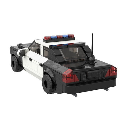 Classic Police Interceptor Sedan MOC Building Kit | Vintage Vehicle Model - 4