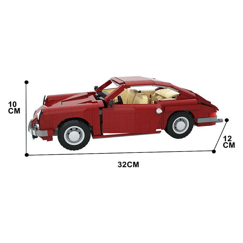 Classic Retro 911 Coupe Building Kit | LEGO-Compatible MOC - 4