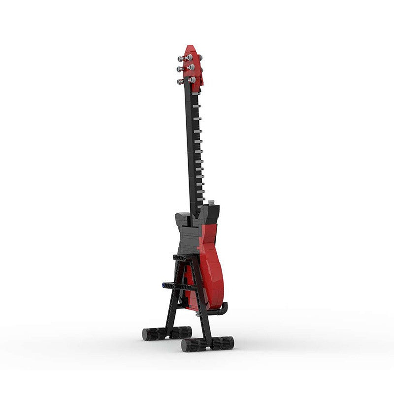 Classic Rock Electric Guitar Building Kit with Display Stand | LEGO-Compatible MOC - 4