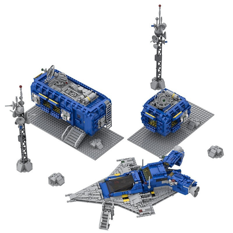 Classic Space Base MOC Building Kit | Futuristic Orbital Station Model - 3