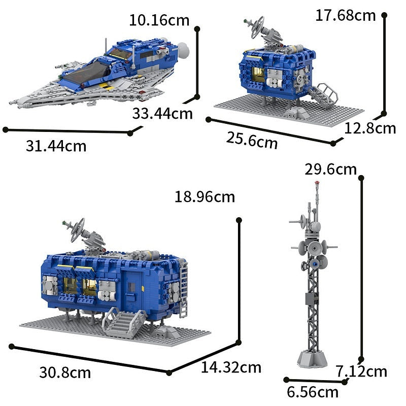 Classic Space Base MOC Building Kit | Futuristic Orbital Station Model - 4