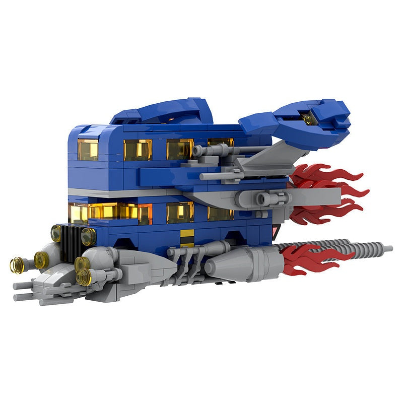 Classic Space London Bus MOC Building Kit | Vintage Double Decker Vehicle Model - 1