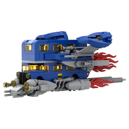 Classic Space London Bus MOC Building Kit | Vintage Double Decker Vehicle Model - 1