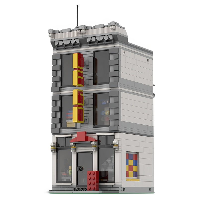 Classic Storefront & Radio Studio Modular MOC Building Kit - 1