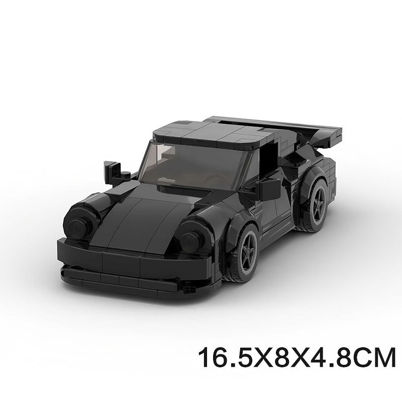 Classic Turbo Widebody Sports Coupe Building Kit | 8-stud wide LEGO-Compatible MOC - 1