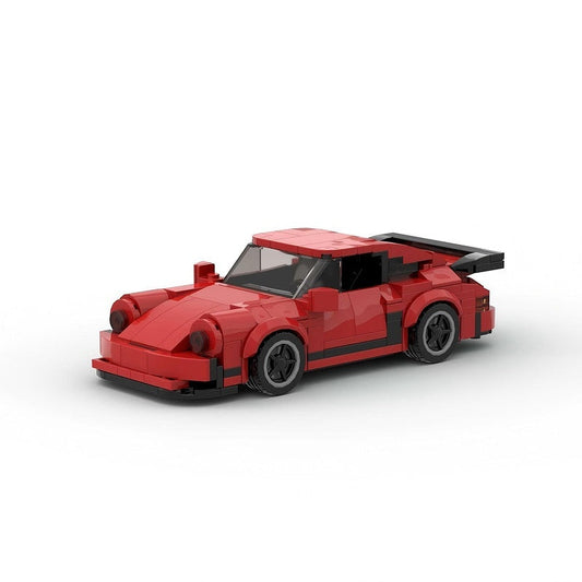 Classic Turbo Widebody Sports Coupe MOC Building Kit | 8-Stud Car Model - 1