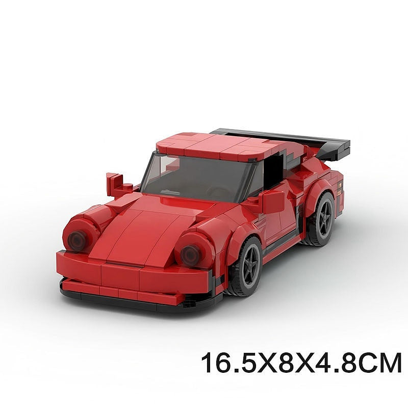 Classic Turbo Widebody Sports Coupe MOC Building Kit | 8-Stud Car Model - 4