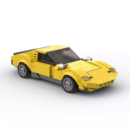 Classic V12 Vintage 8-Wide Sports Car Building Kit | LEGO-Compatible MOC - 3