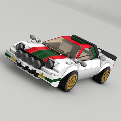 Classic White Wedge Rally Coupe MOC Building Kit - 2