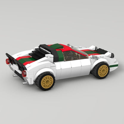 Classic White Wedge Rally Coupe MOC Building Kit - 3